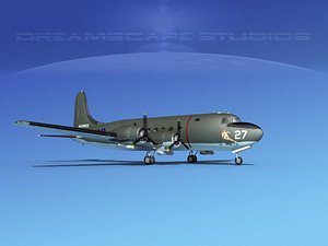 3D propellers douglas c-54 skymaster model