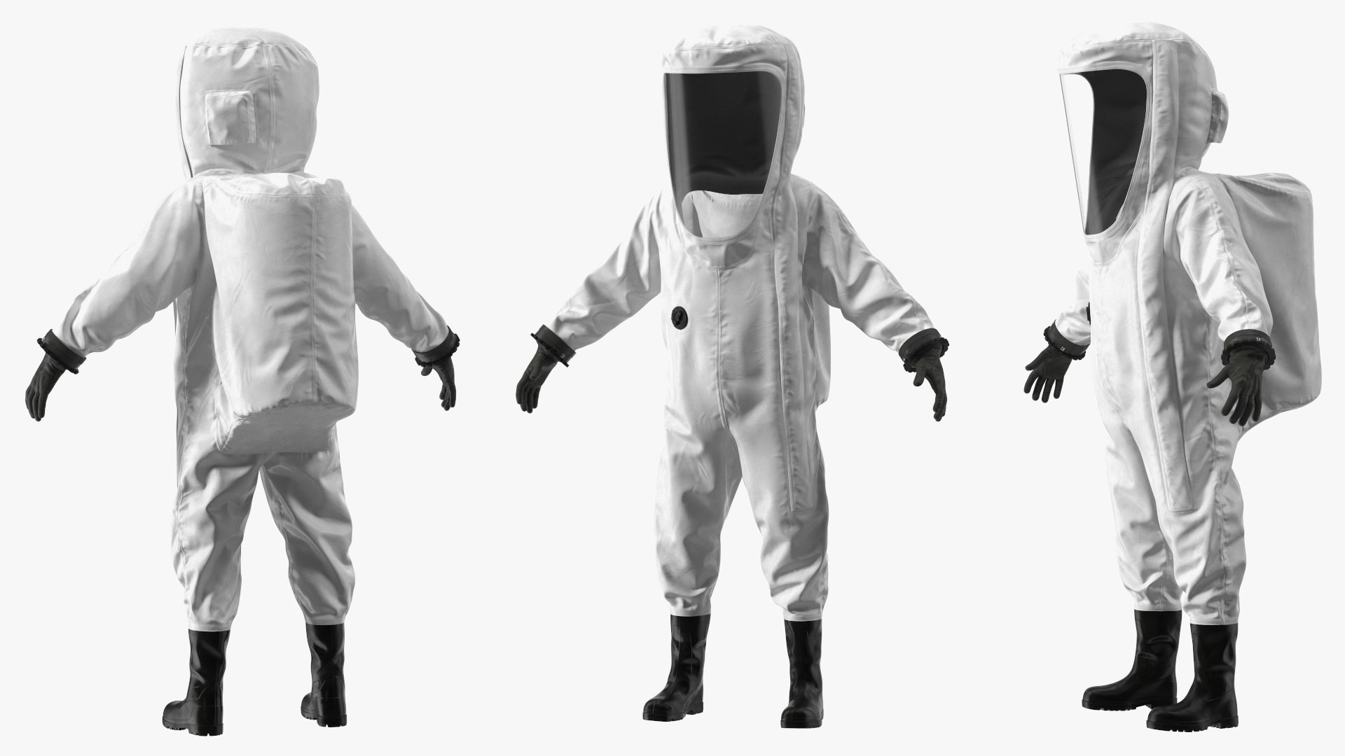 Chemical Protective Suit Empty 3D model preview