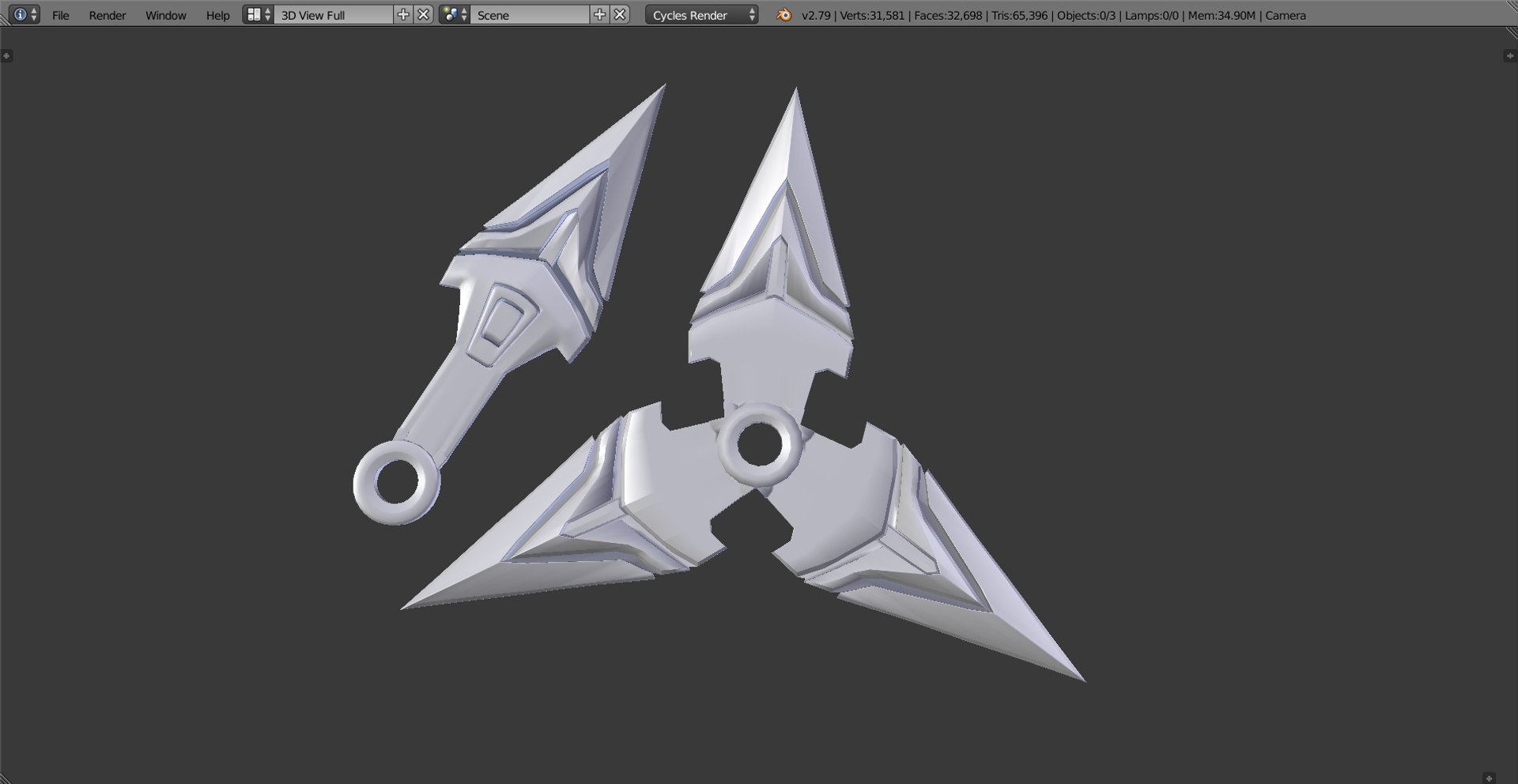 3D shuriken kunai https://p.turbosquid.com/ts-thumb/2A/gU4FA3/3MEv42K0/genjishuriken3/png/1519925892/1920x1080/fit_q87/6645add04cd6fd4bcd095691079518b69c24b1b2/genjishuriken3.jpg
