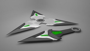 3D shuriken kunai