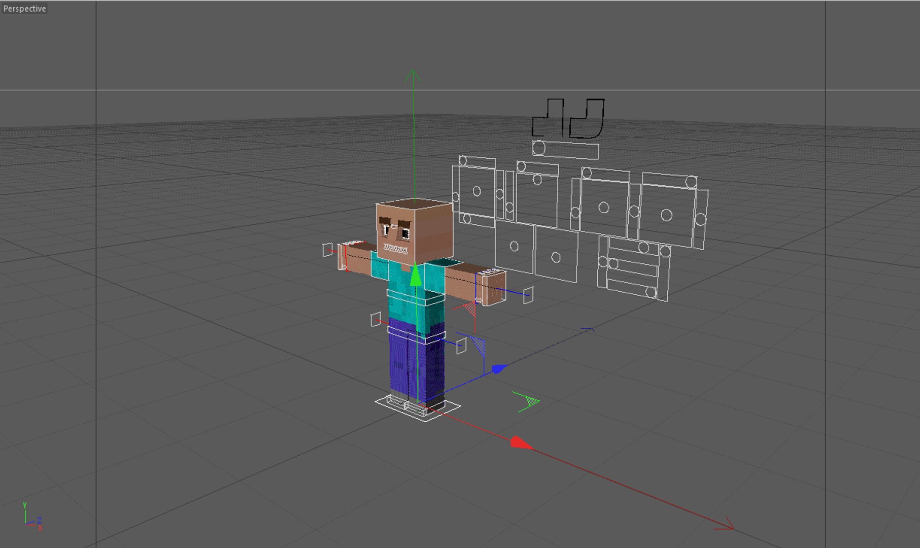 3d Model Minecraft Rig