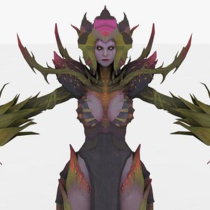 3D Aillea Rigged and Animated