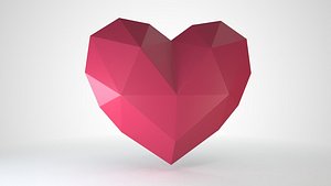 3D heart decor model