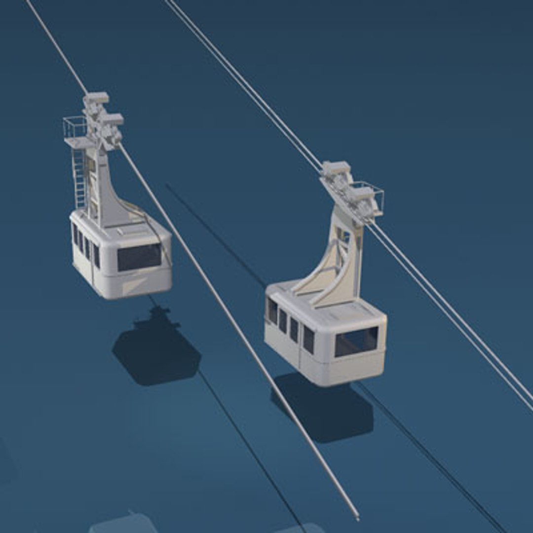 Aerial Cableway Wagons Dxf