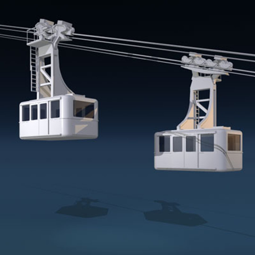 Aerial Cableway Wagons Dxf