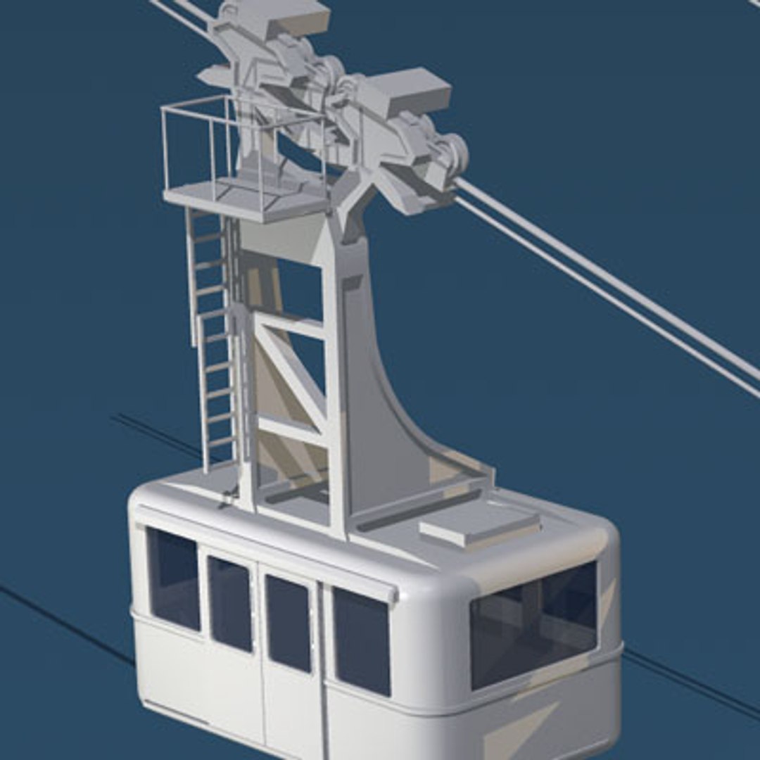 Aerial Cableway Wagons Dxf