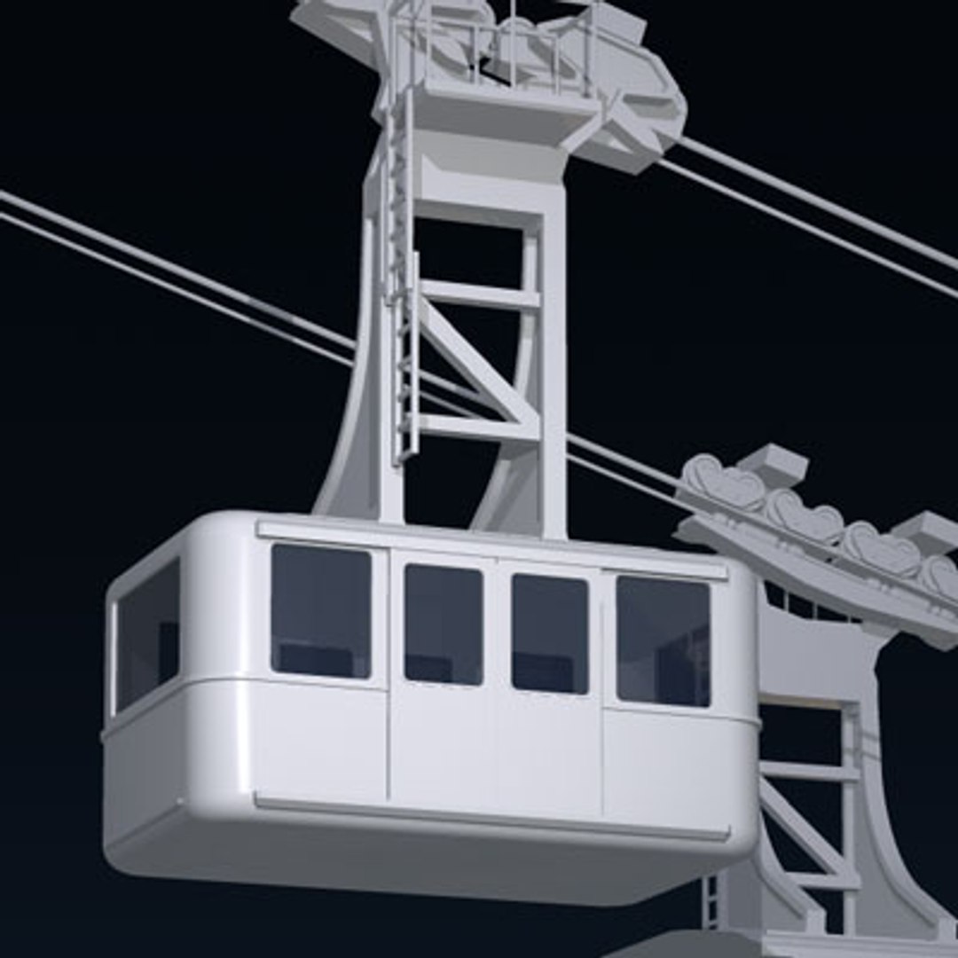 Aerial Cableway Wagons Dxf
