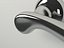 Modern Curved Chrome Door Handle Lever