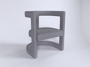 3D model ADA CHR GRY VELV ST