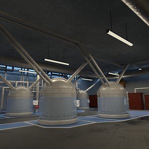 3D Boiler House Interior model