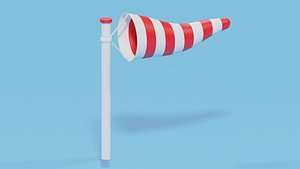 3D Cartoon Windsock Icon