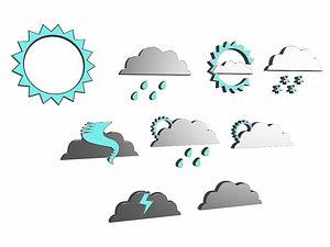 Weather condition symbol icons