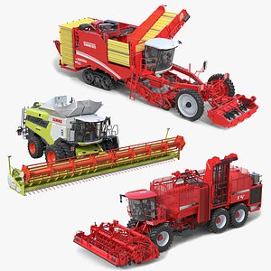 Farming Harvester Vehicles Collection v2 3D model