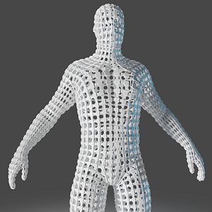abstract man human 3D model