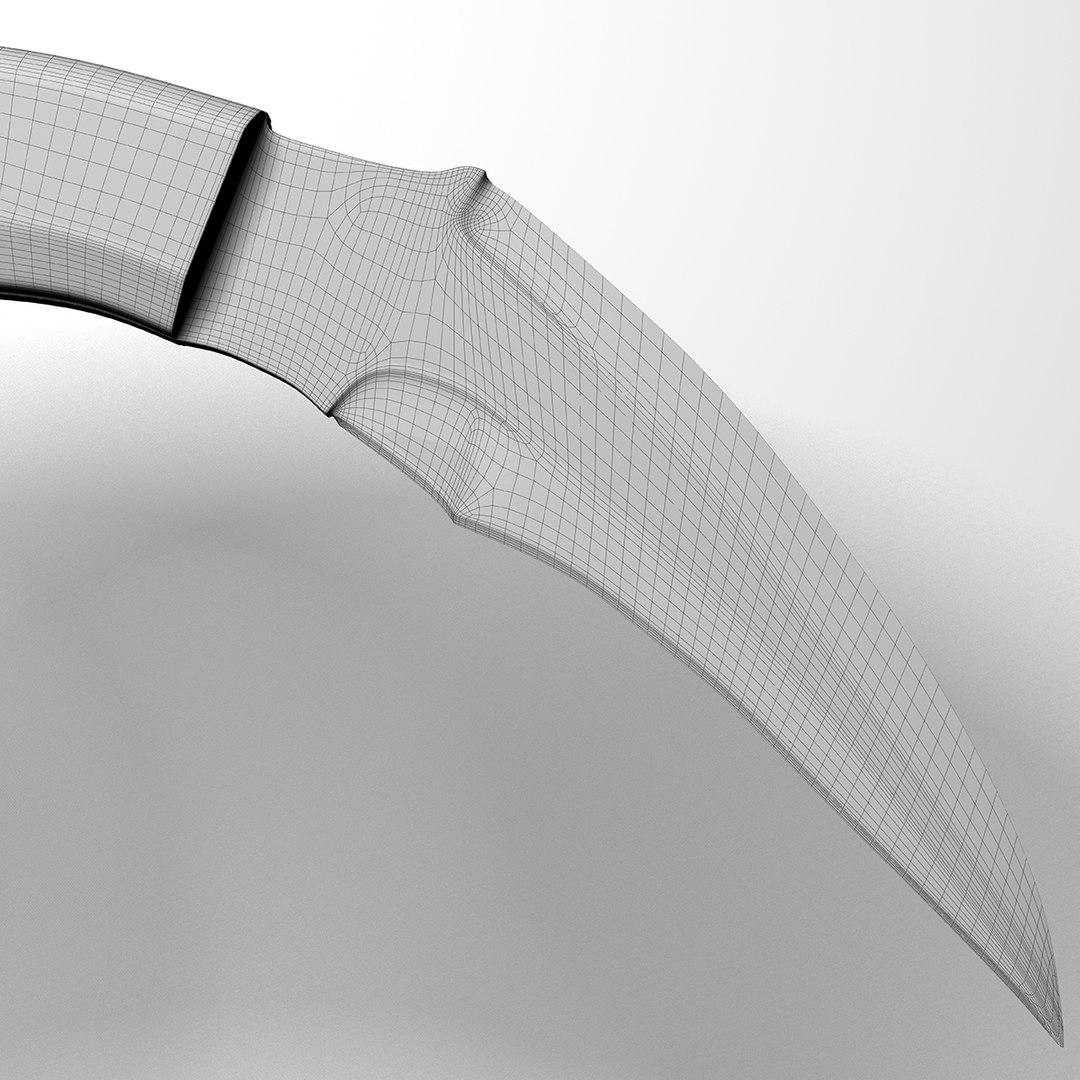 3d Curved Karambit Knife Model