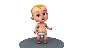 baby boss rigged 3D model