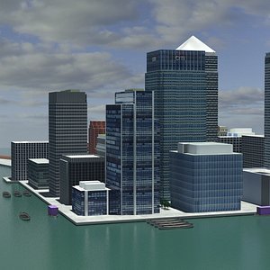 3D london canary wharf