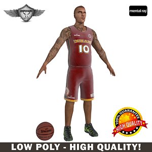 3d model of basketball player character