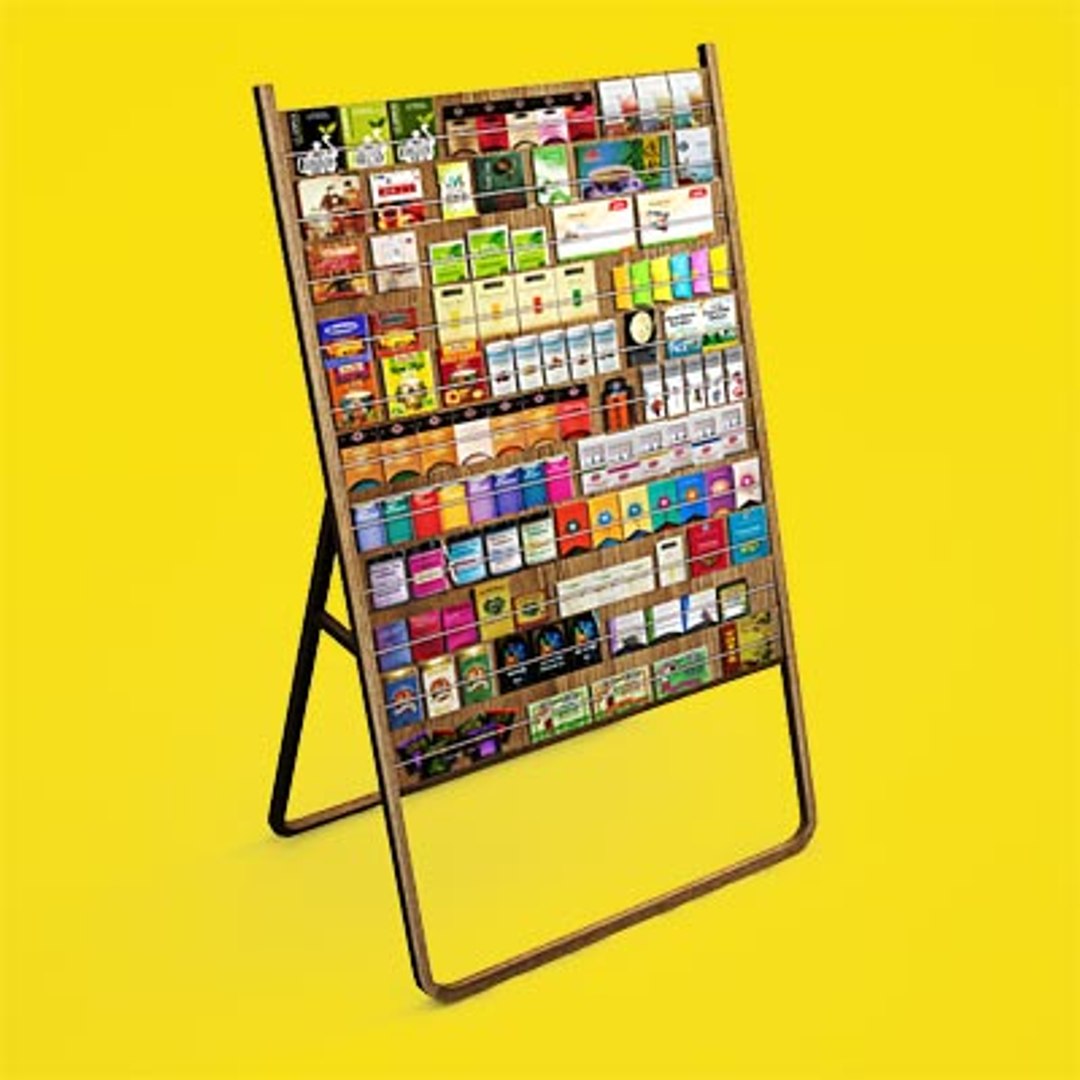 3d Model Tea Display Rack