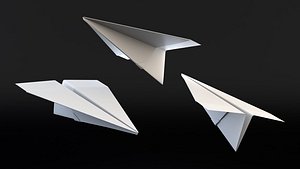 3D paper plane model