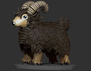 3D model brown sheep