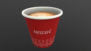 Coffee Cup 3D Model AR VR PBR