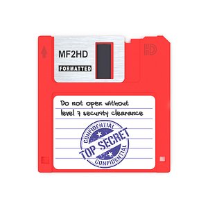 Floppy Disk 3 5 inch red 3D