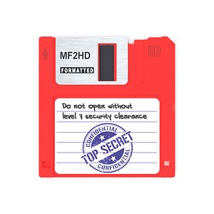 Floppy Disk 3 5 inch red