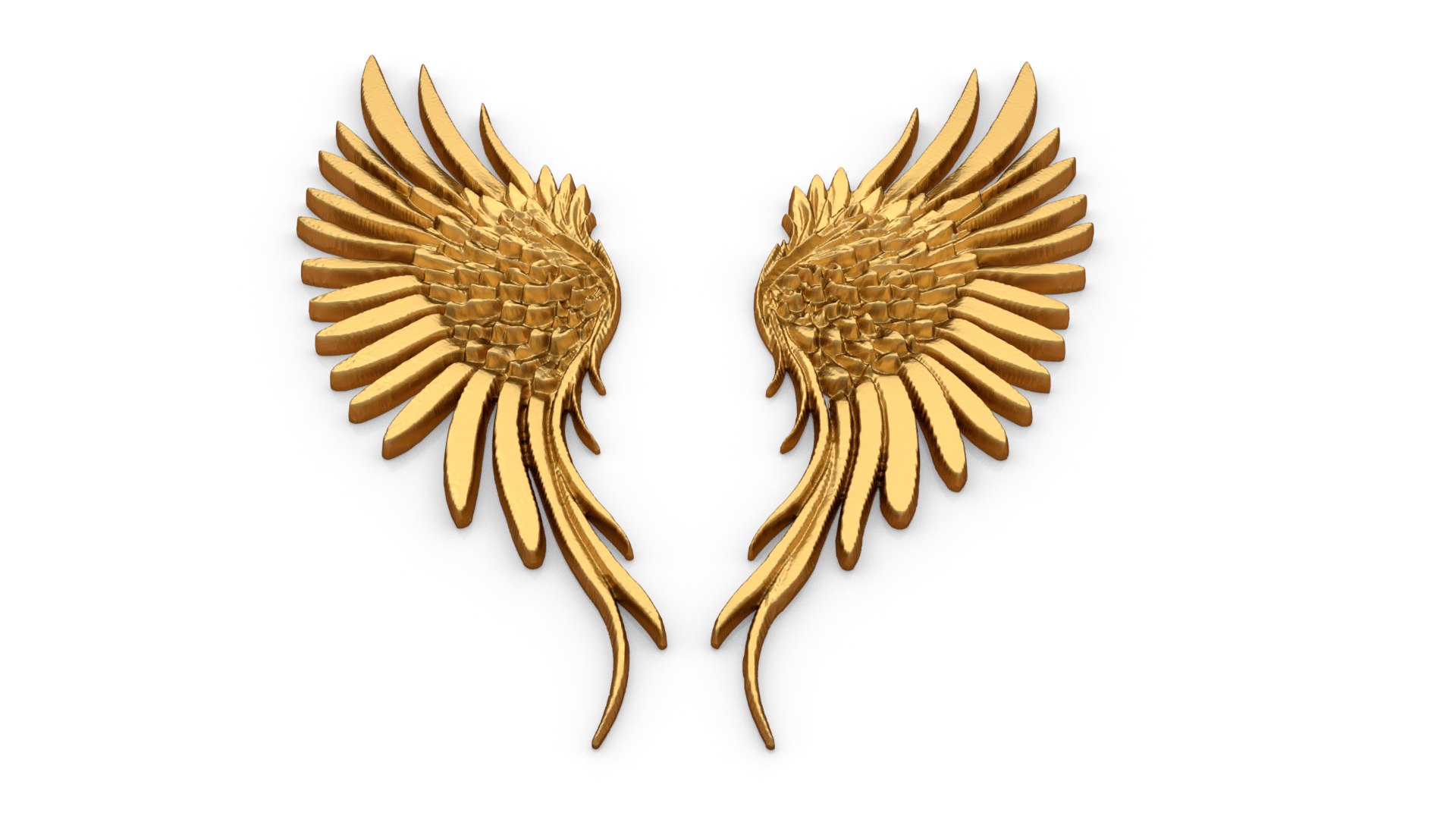 3D Wings Printable carved decor 03 - TurboSquid 2174152