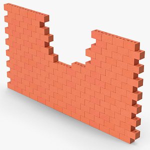 3D Broken Brick Wall model