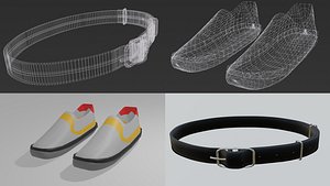 2xPack Belt and Sport shoes Obj and Blend