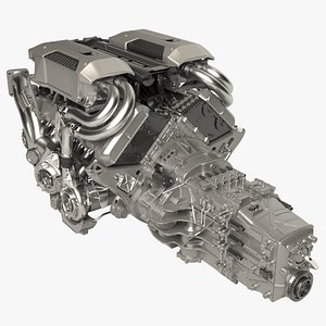 modèle 3D de Moteur V8 avec pièces intérieures - TurboSquid 1324685