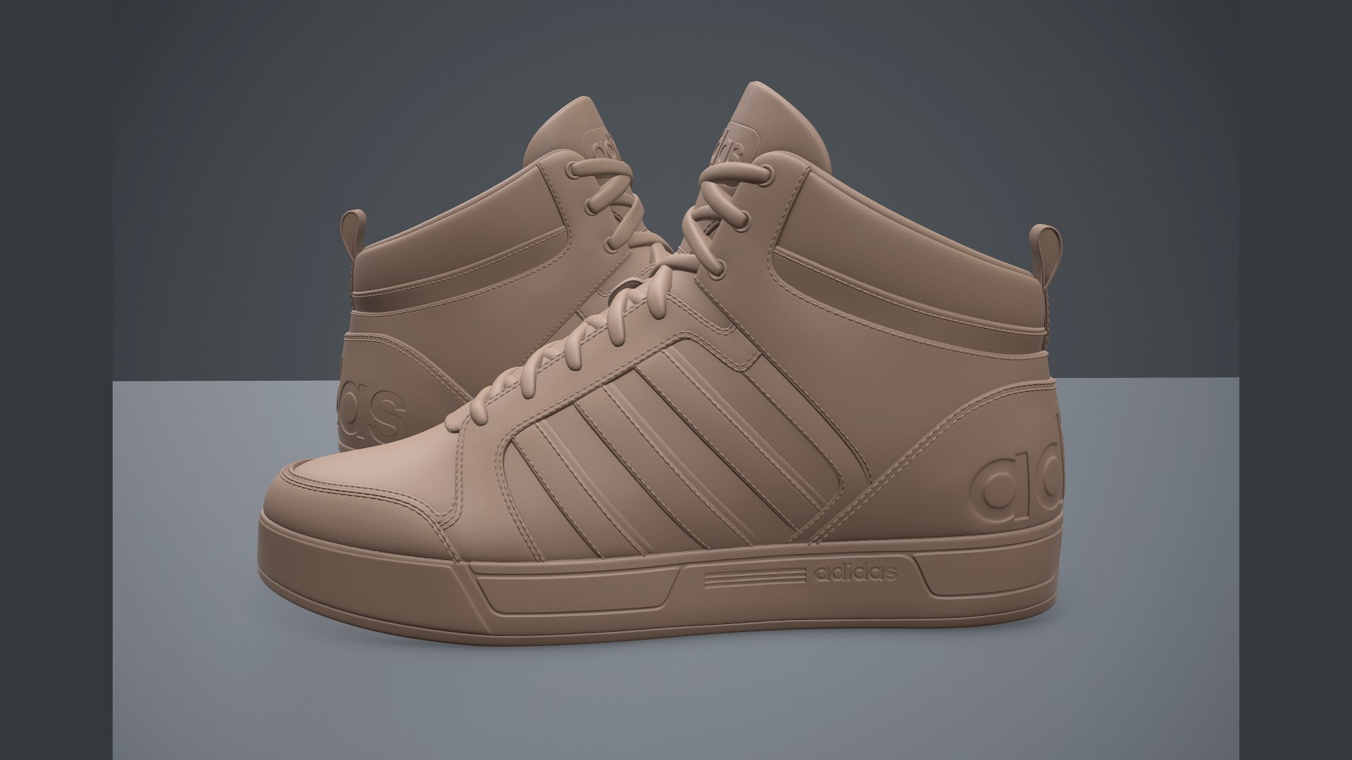 Adidas Neo Raleigh 9TIS-highTop sneaker- 3D model - TurboSquid 2060466