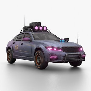 3D Cyberpunk Generic Car