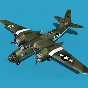 Douglas A-20E Havoc V04 3D model