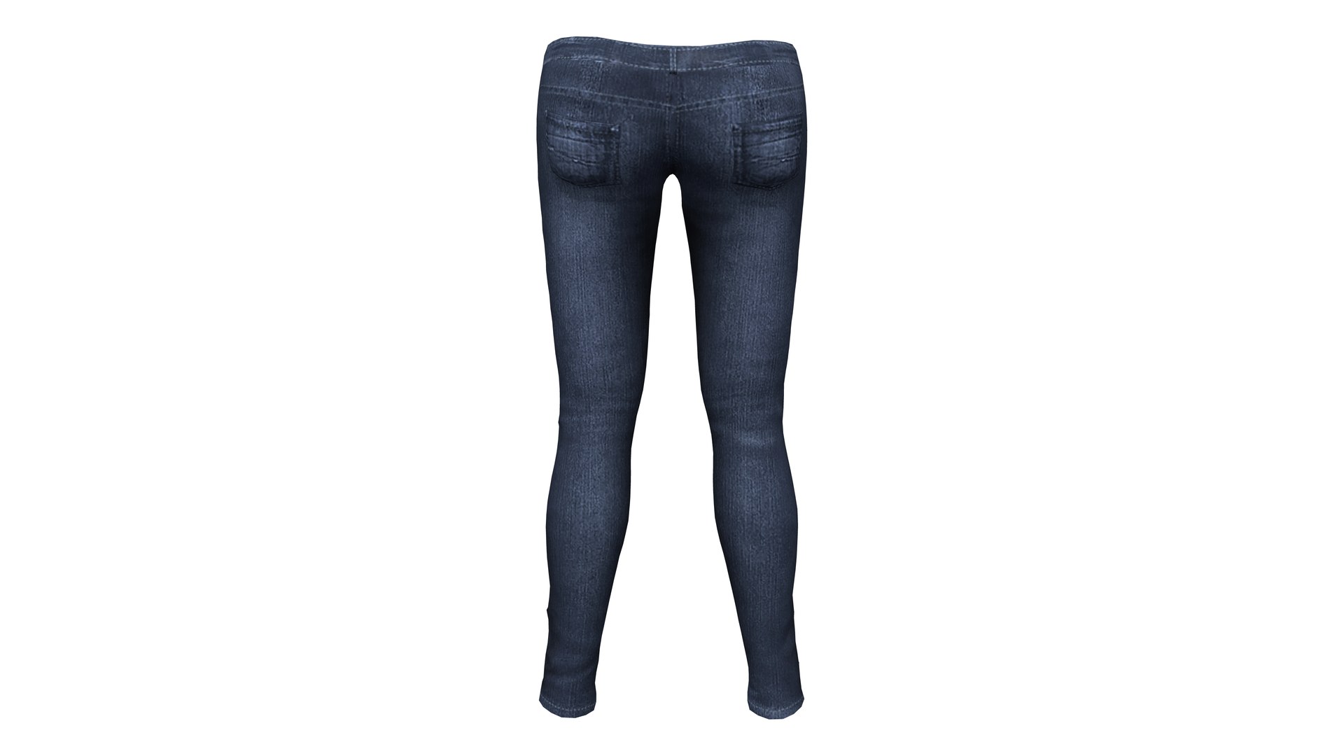 3D Ladies Skinny Low Rise Jeans model - TurboSquid 1904735