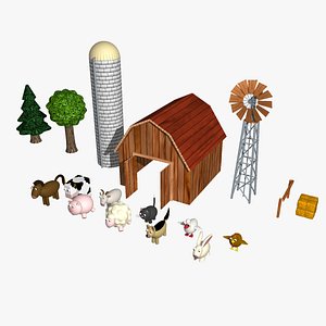 3D Cartoon farm Mk02