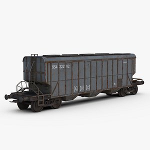 3D Railroad Hopper Car