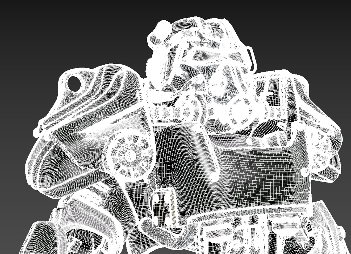 3D Model Fallout Power Armor T60 TurboSquid 2158777   T60 Wire 