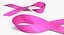 pink breast cancer ribbon 3D model