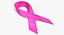 pink breast cancer ribbon 3D model