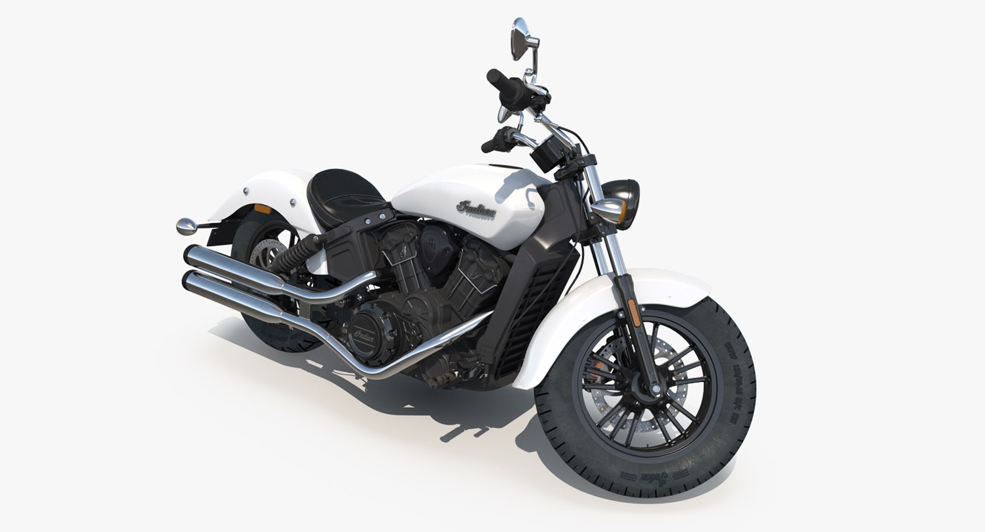Motorcycle Indian Scout Sixty 2016 Rigged 3D model preview