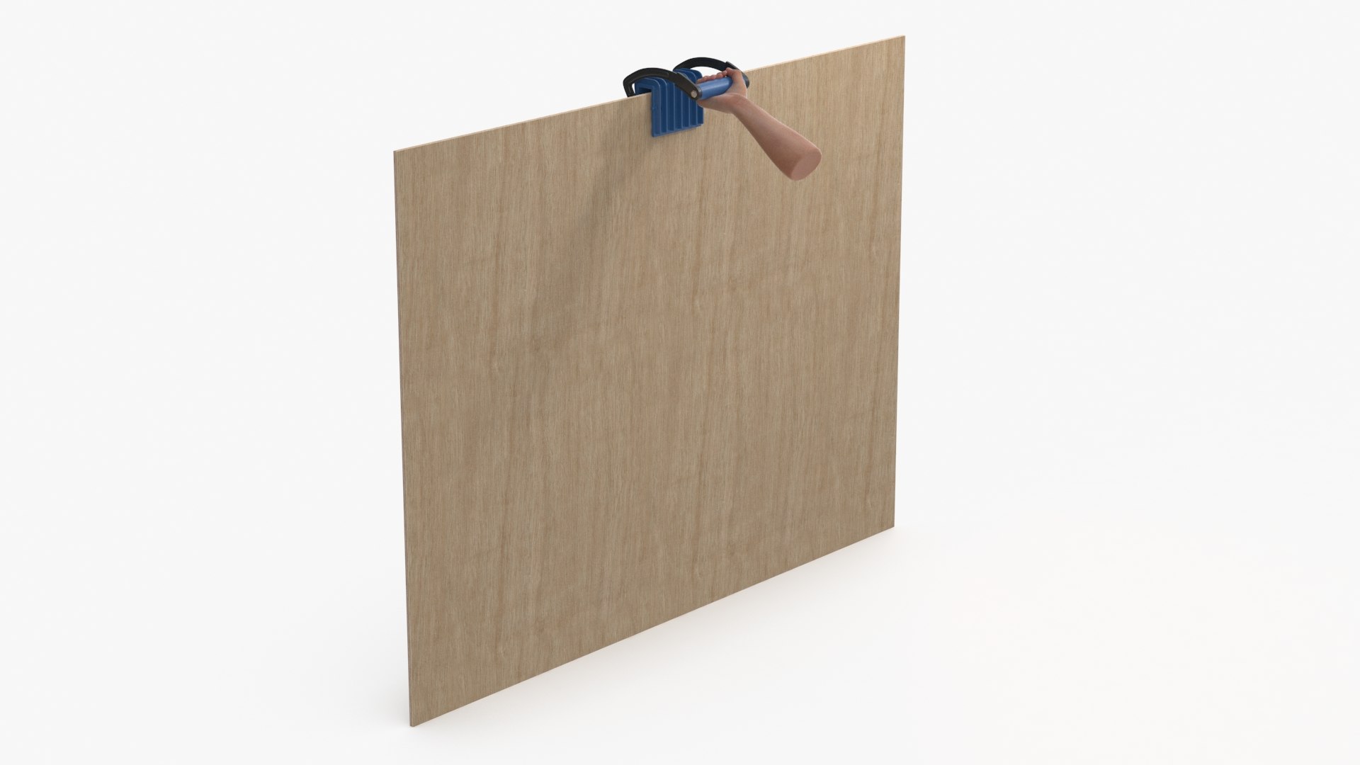 Manual Sheet Carry Tool with Plywood In Hand 3D model preview