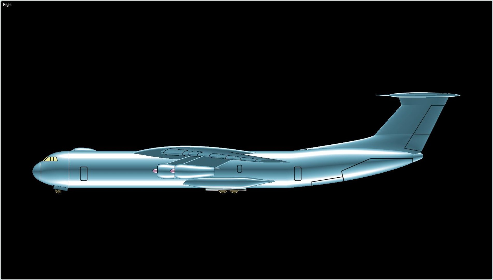 3d Lockheed Transport Aircraft Solid Model