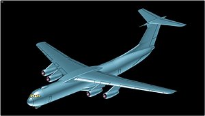 3d lockheed transport aircraft solid model
