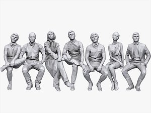 people sitting pack 3d model