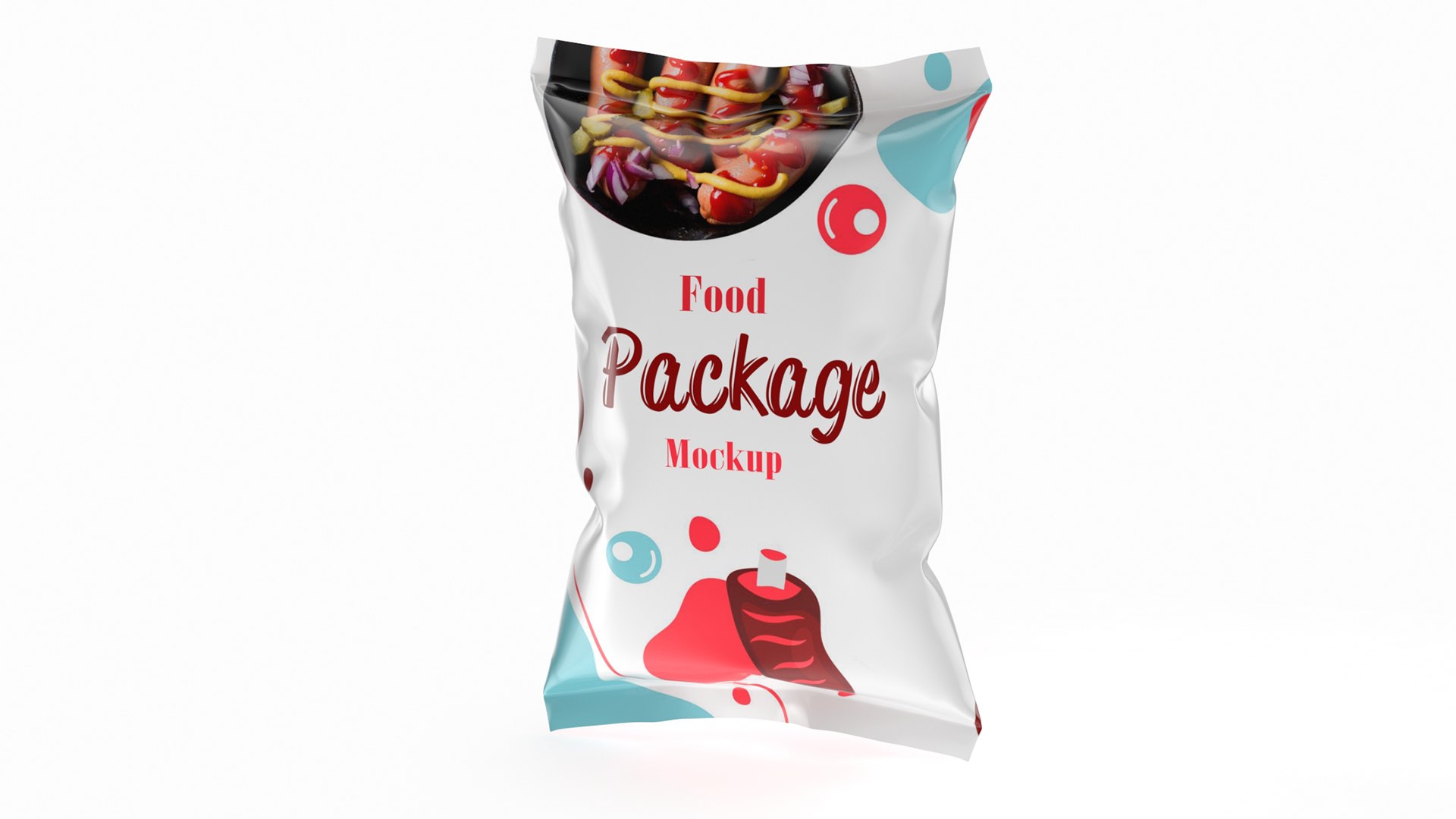 Mockup Food Package White 3D model preview