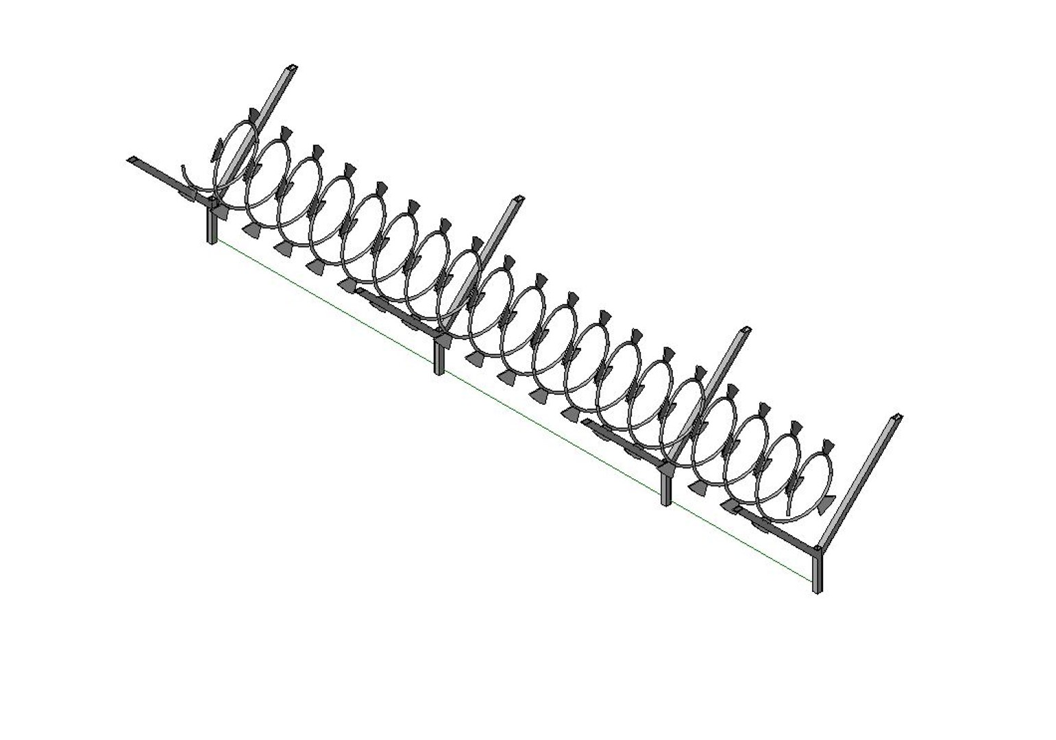 3D Compound Wall Fencing - TurboSquid 1633023