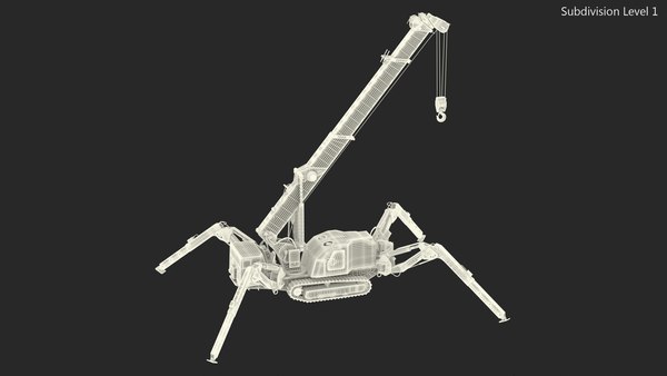 3D model Spider Mini Crane Unfolded Position - TurboSquid 1833301