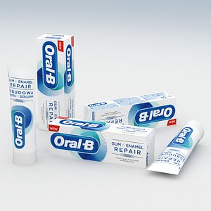 Oral-B Toothpaste Gum and Enamel Repair Gentle Whitening Box and Tube 75ml